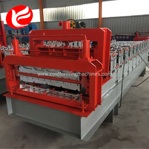 Color steel double layer roll forming machine